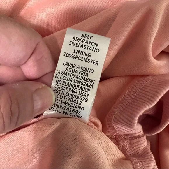 She + Sky Top Pink Shirred Ruched Ribbed Cropped Cami Style NWT M #2361 - Picture 3 of 6